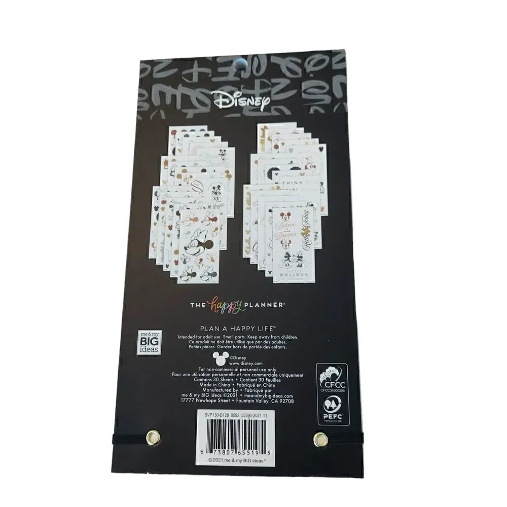 244 Disney Happy Planner Stickers Sheets Mickey Minnie Mouse NEW
